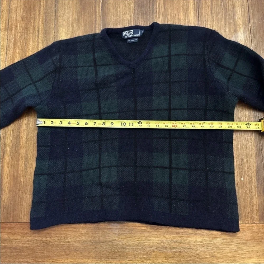 Vintage Polo Ralph Lauren Mens Sweater Large* Lambswool Plaid Preppy Golf 90s